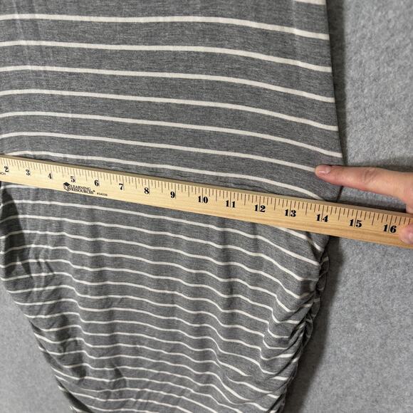 Athleta Ember Midi Dress Medium Gray Ruched Racerback Jersey Stretch Tennis Golf - Picture 8 of 12